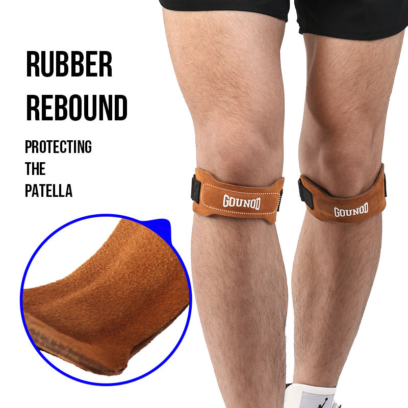 Rubber rebound pad protecting the patella